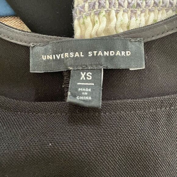 Universal Standard Remi Crepe Dress Black XS 12 10 - Picture 6 of 8